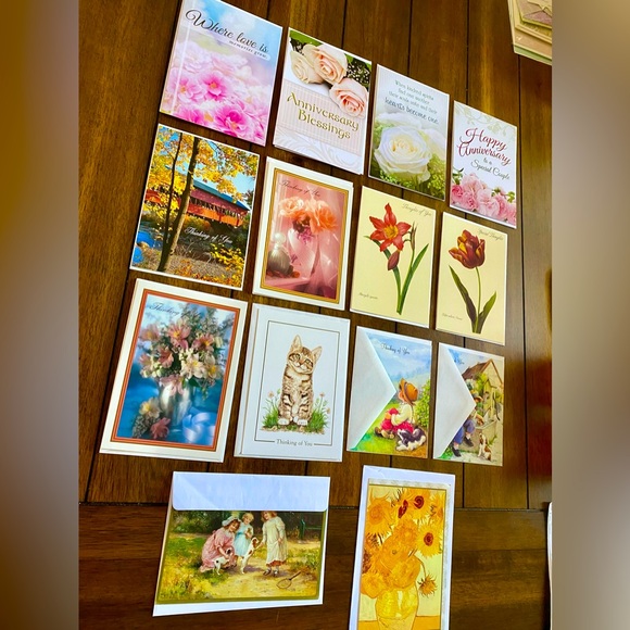 14 “Thinking of you”, “Anniversary” Cards - Picture 2 of 14